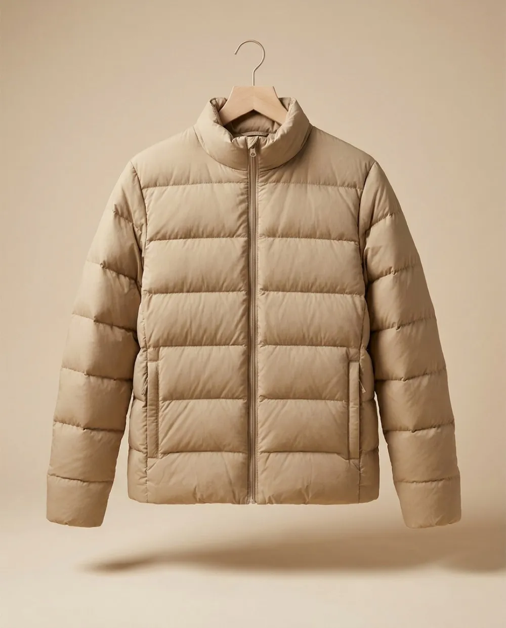 Alpen Daunenjacke in Sandbeige